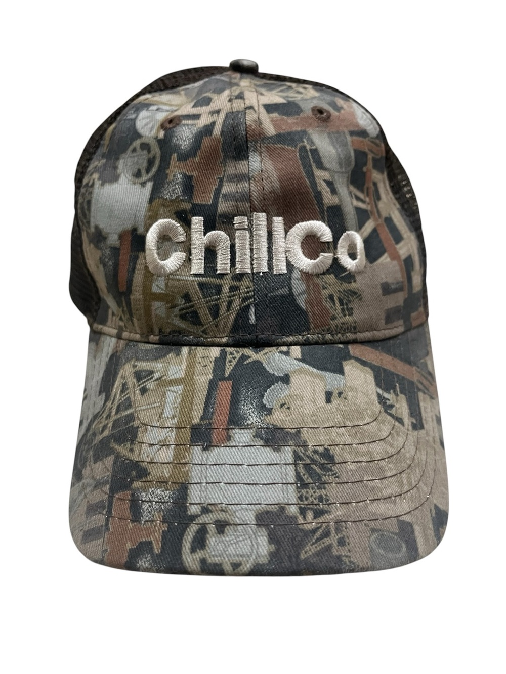 Chillico Branded Trucker Hat in Camo Print